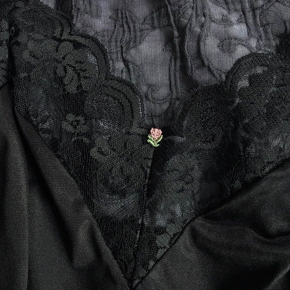High Waist Satin Teddy - Picture 3 of 6